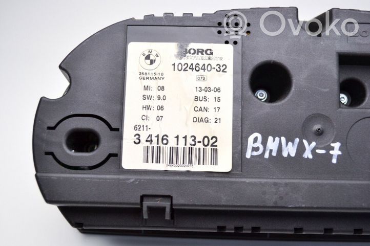 BMW X3 E83 Tachimetro (quadro strumenti) 3416113