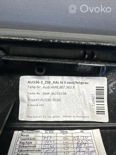 Audi Q8 Dangtelis priekinių durų rankenos 4M8867363B
