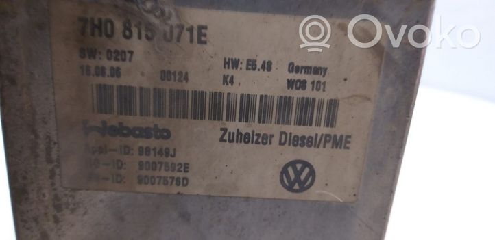 Volkswagen Transporter - Caravelle T5 Auxiliary pre-heater (Webasto) 7H0815071E