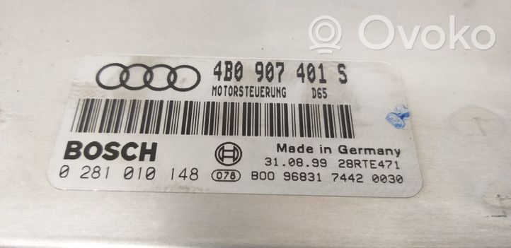 Audi A6 S6 C5 4B Calculateur moteur ECU 4B0907401S
