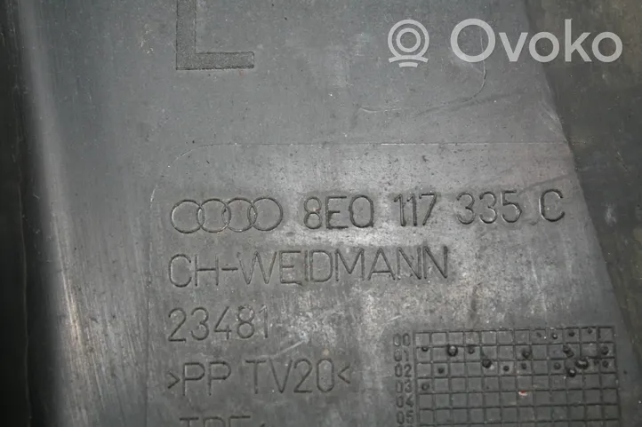 Audi A4 S4 B6 8E 8H Wlot / Kanał powietrza intercoolera 8E0117335C