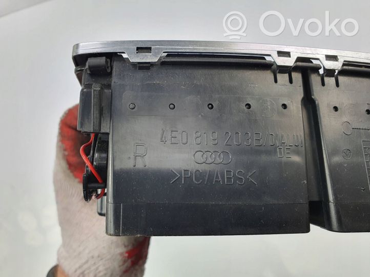 Audi A8 S8 D3 4E Console centrale, commande chauffage/clim 4E0819203B