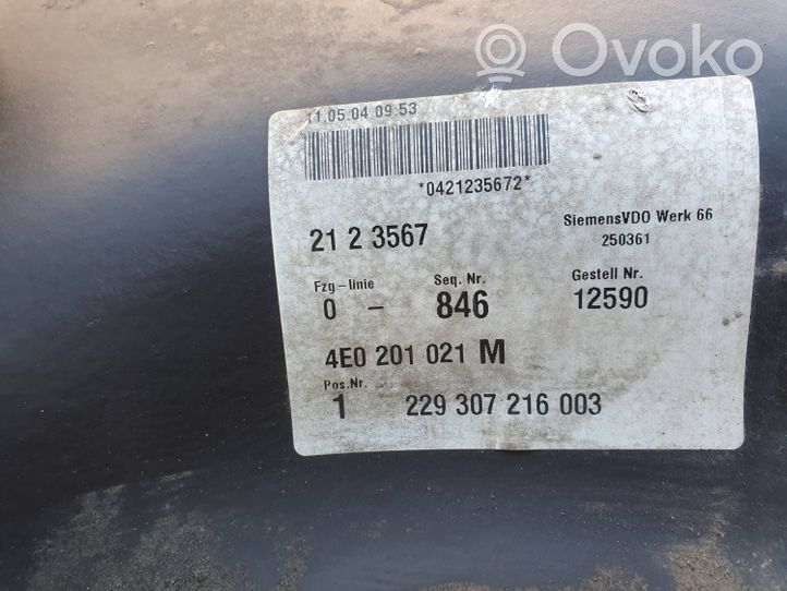 Audi A8 S8 D3 4E Réservoir de carburant 4E0201021M