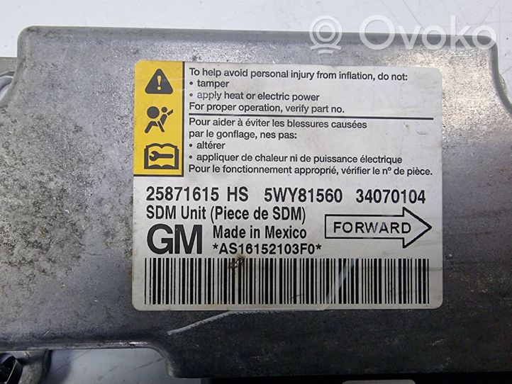 Chevrolet HHR Centralina/modulo airbag 25871615 AIRBAG