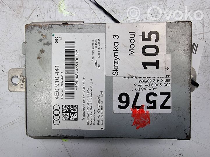 Audi A8 S8 D3 4E Kameran ohjainlaite/moduuli 4E0910441 KAMERY COFANIA