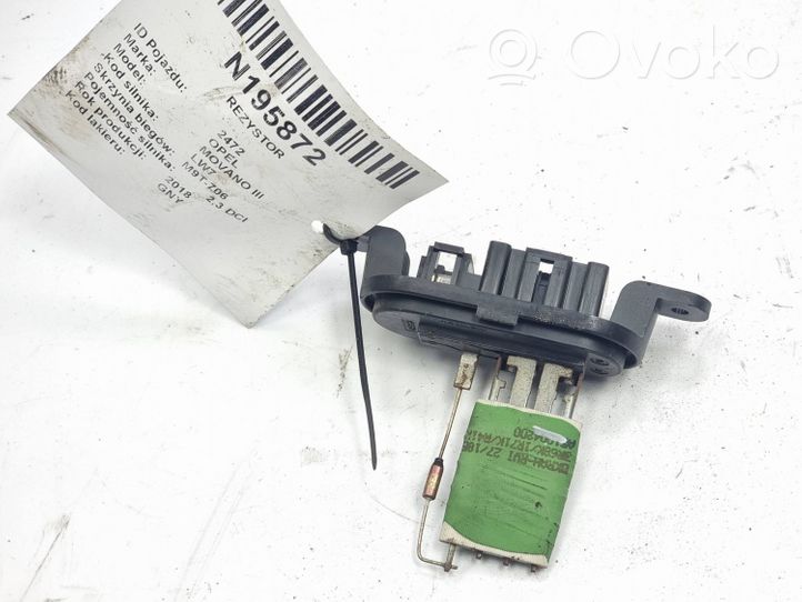 Opel Movano B Heater blower motor/fan resistor 