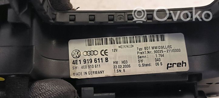 Audi A8 S8 D3 4E Console centrale 4E1919611B