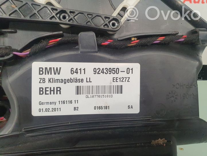 BMW 5 F10 F11 Вентилятор печки 64119243950