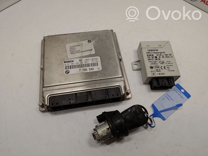 BMW 5 E39 Juego de cerradura y set ECU del motor 7785540