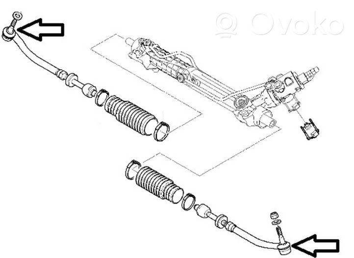 BMW 5 E39 Testina del tirante dello sterzo 32111094673