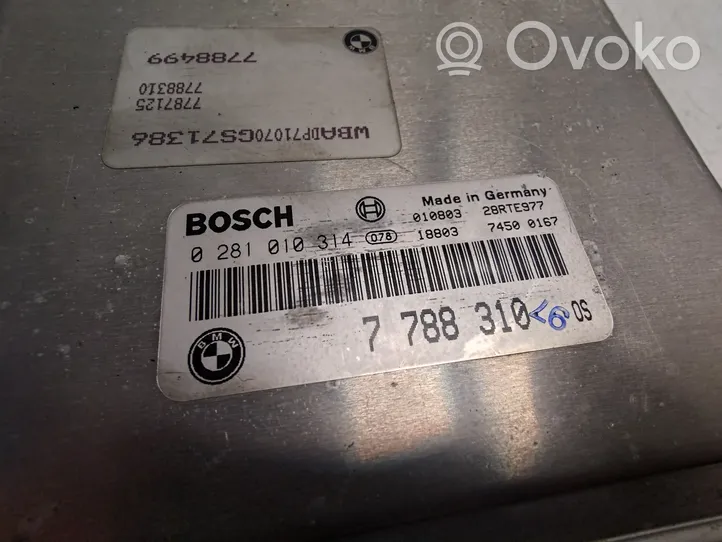 BMW 5 E39 Komplettsatz Motorsteuergerät Zündschloss 7788310