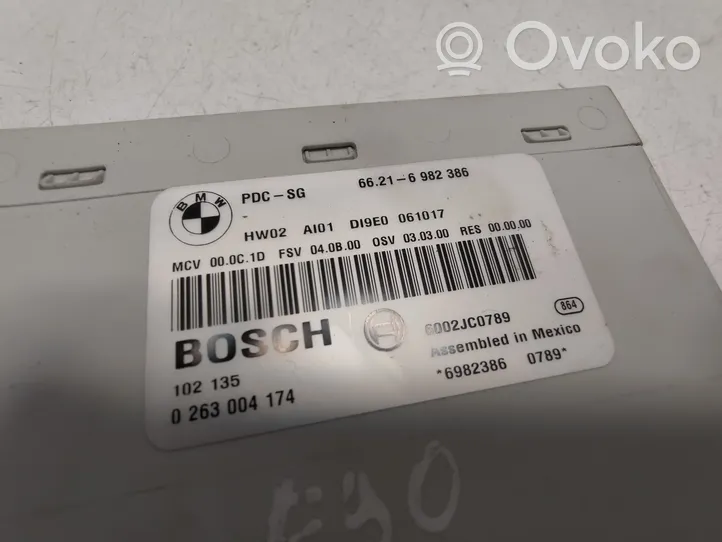 BMW 3 E90 E91 Pysäköintitutkan (PCD) ohjainlaite/moduuli 66206982386