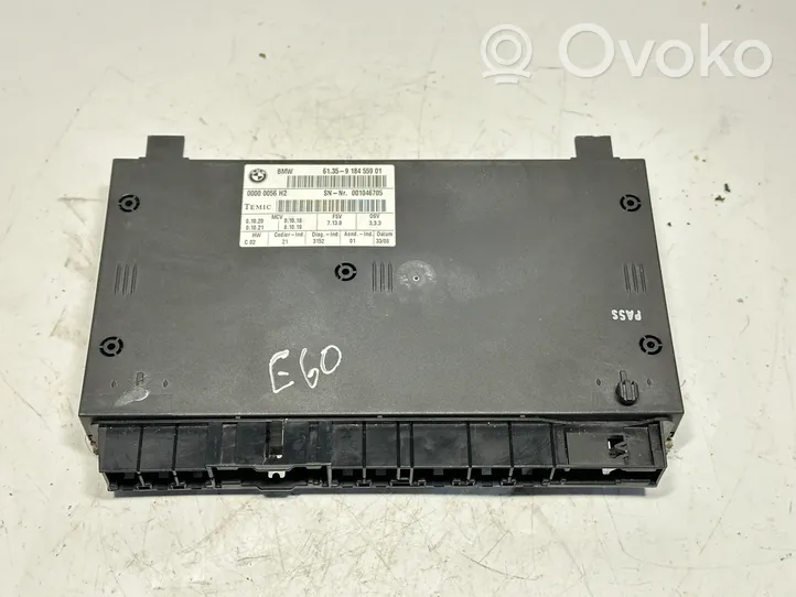 BMW 5 E60 E61 Sėdynės valdymo blokas 9184559