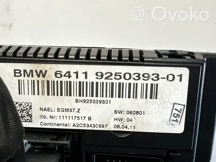 BMW 3 E90 E91 Panel klimatyzacji 9250393