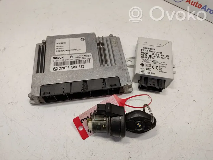 BMW 3 E46 Komputer / Sterownik ECU i komplet kluczy 7508292