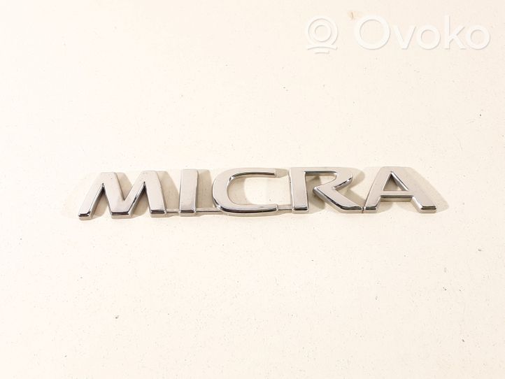Nissan Micra Emblemat / Znaczek tylny / Litery modelu 90892AX600