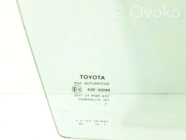 Toyota Auris 150 Szyba drzwi tylnych 43R00048