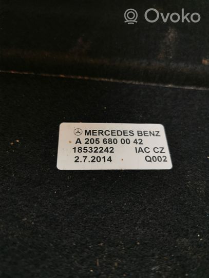 Mercedes-Benz C W205 Trunk/boot floor carpet liner A2056800042