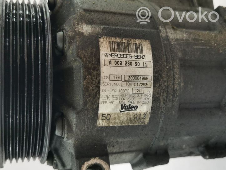 Mercedes-Benz E A207 Compressore aria condizionata (A/C) (pompa) A0022305011