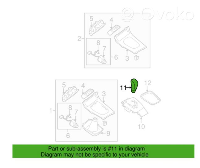 Subaru Legacy Revêtement pommeau de levier de vitesses cuir 35126AG00A