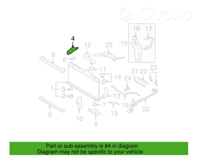 Subaru Legacy Jäähdyttimen kannatin 45124AG00A