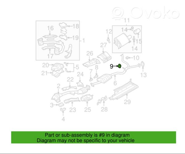 Subaru Legacy Support / crochet de silencieux d'échappement 44066AE00B