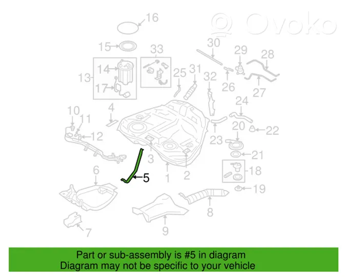 Subaru Outback Sangle de réservoir de carburant 42017AG03A