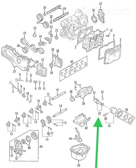 Subaru Legacy Bielle moteur 12100AA201