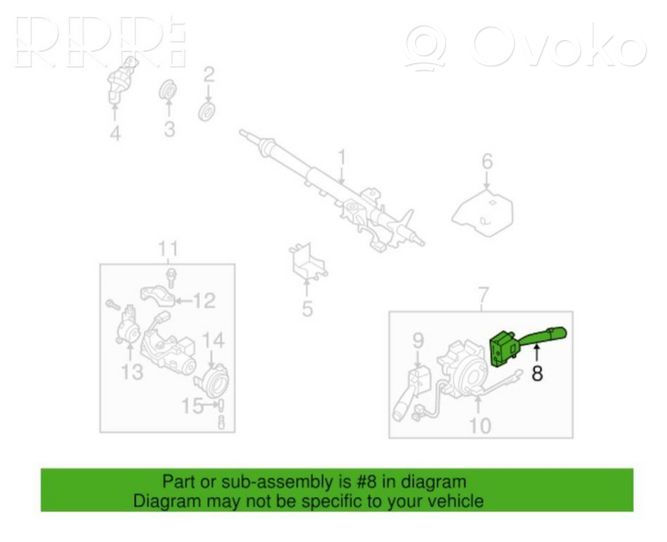 Subaru Legacy Commutateur d'essuie-glace 83114AG