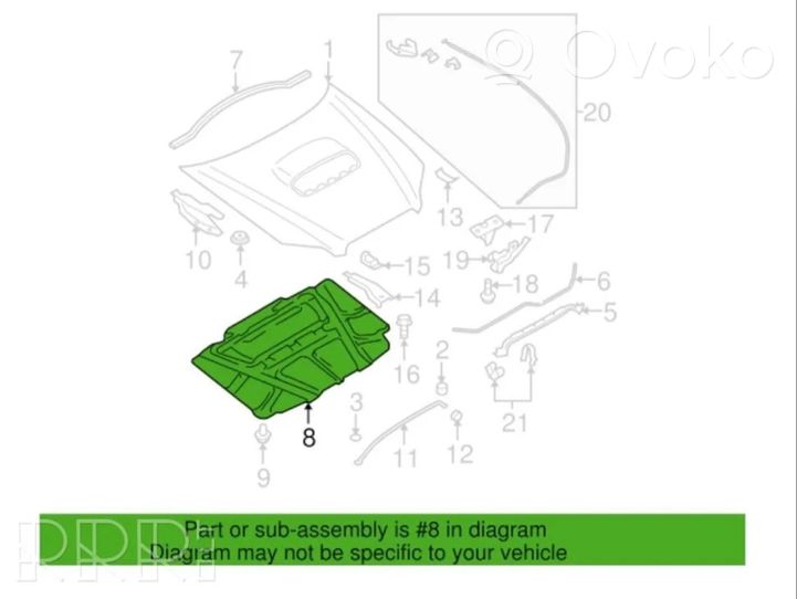 Subaru Legacy Garso izoliacija variklio dangčio 90815AG15A