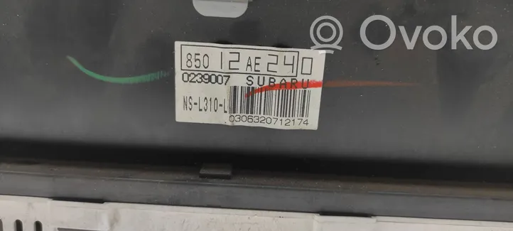 Subaru Outback Compteur de vitesse tableau de bord 85012AE240