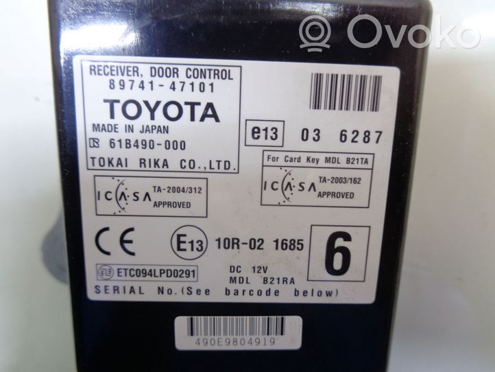 Toyota Prius (XW20) Oven keskuslukituksen ohjausyksikön moduuli 8974147101
