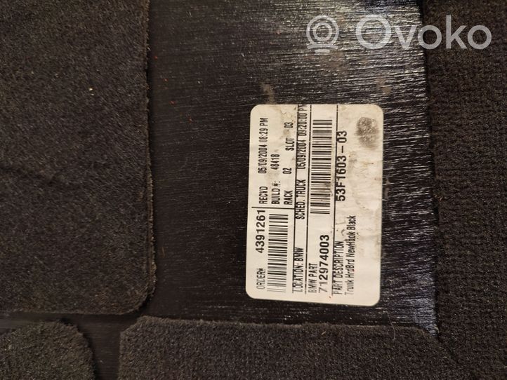 BMW X5 E53 Doublure de coffre arrière, tapis de sol 712974003