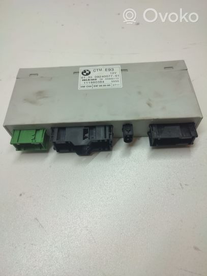 BMW 3 E92 E93 Sunroof control unit/module 09240077