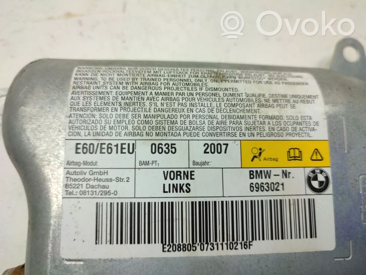 BMW 5 E60 E61 Poduszka powietrzna Airbag drzwi przednich 6963021