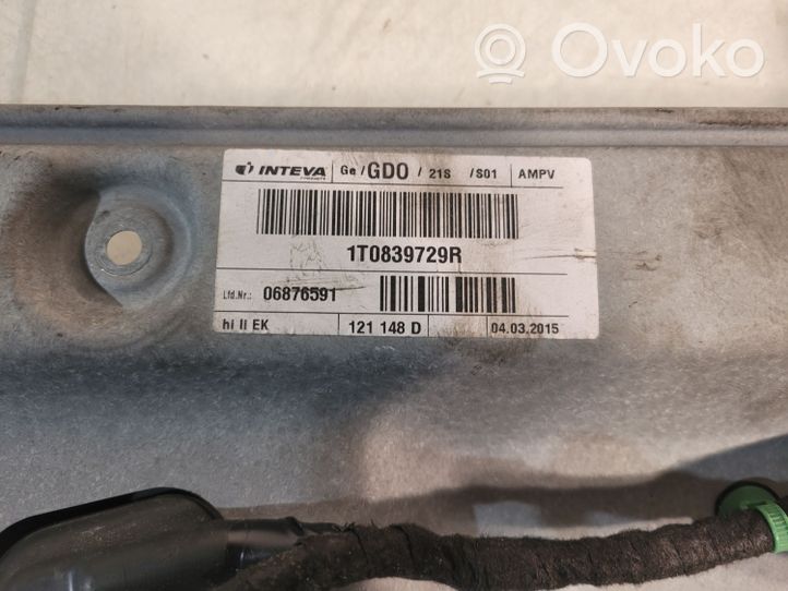 Volkswagen Touran II Mécanisme lève-vitre de porte arrière avec moteur 1T0839729