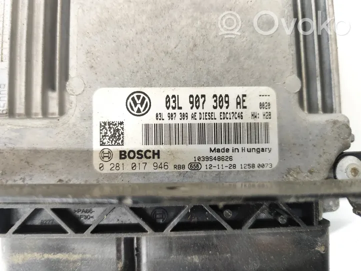 Volkswagen Tiguan Moottorin ohjainlaite/moduuli 03L907309AE