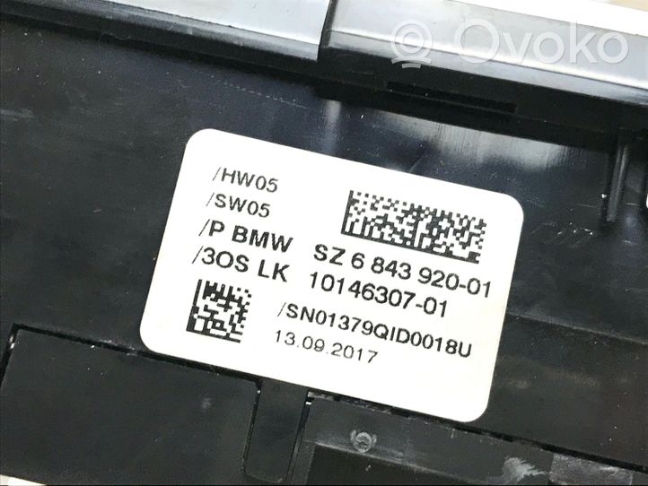 BMW 5 G30 G31 Interruttore di controllo della trazione (ASR) 6843920