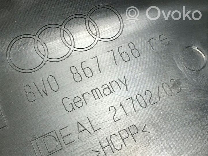 Audi A4 S4 B9 Takaoven kynnyksen suojalista 8W0867768RE