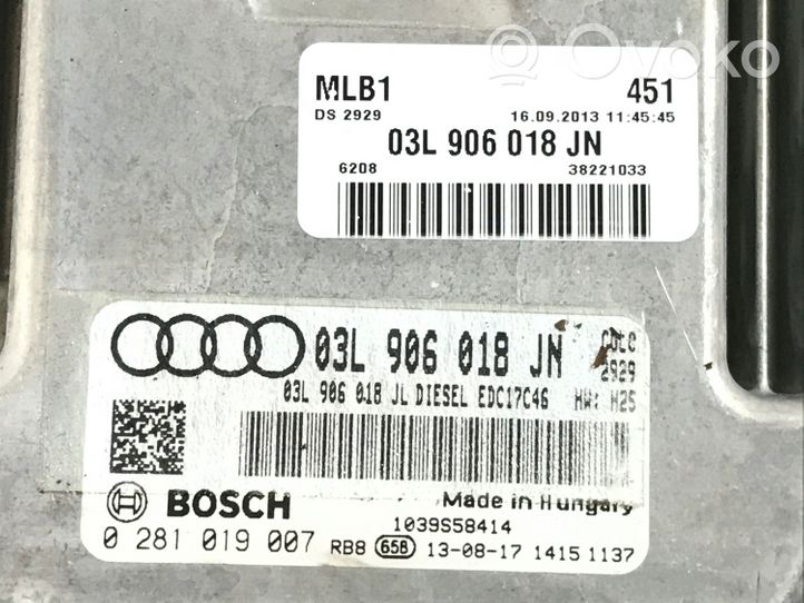 Audi Q5 SQ5 Moottorin ohjainlaite/moduuli 03L906018JN