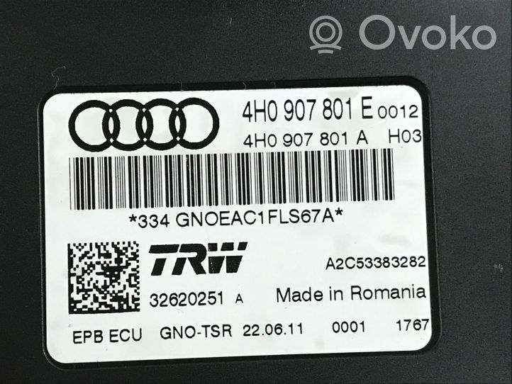 Audi A7 S7 4G Käsijarrun ohjainlaite 4H0907801E