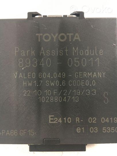 Toyota Avensis T270 Pysäköintitutkan (PCD) ohjainlaite/moduuli 8934005011