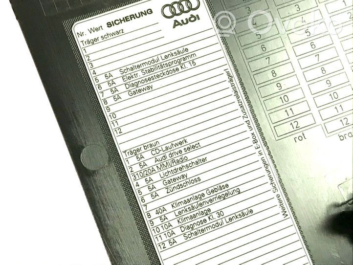 Audi A4 S4 B8 8K Rivestimento estremità laterale del cruscotto 8K0857086