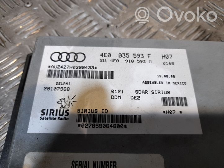 Audi A6 S6 C6 4F Controllo multimediale autoradio 4E0035593F