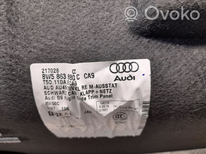 Audi A4 S4 B9 Dolny panel schowka koła zapasowego 8W5863880C