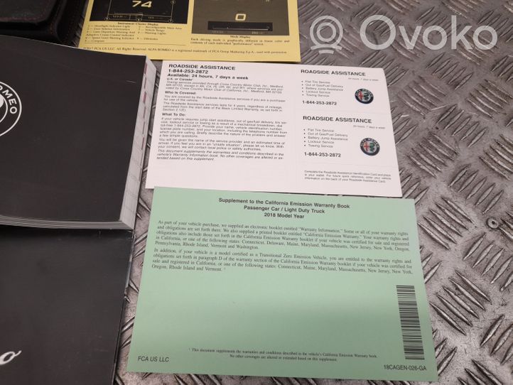 Alfa Romeo Stelvio Owners service history hand book 