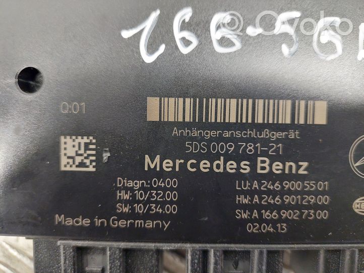 Mercedes-Benz GL X166 Module de contrôle crochet de remorque A2469005501