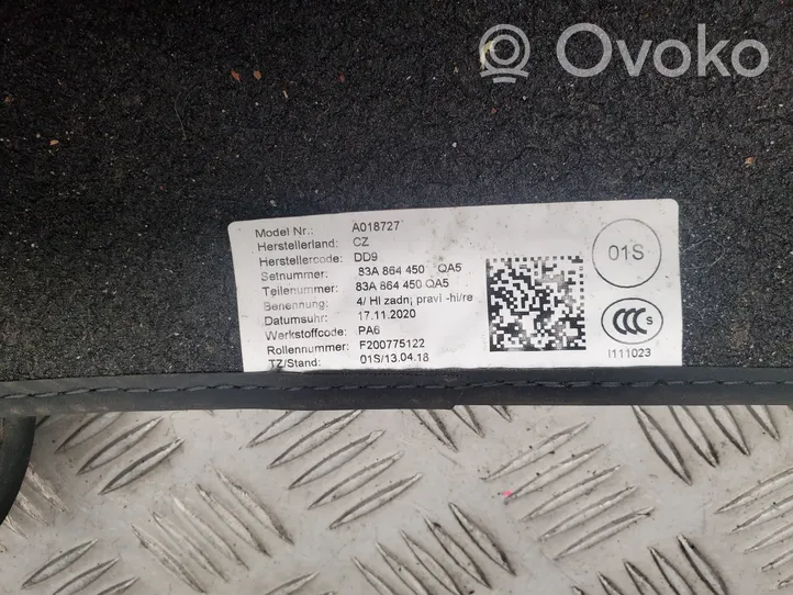 Audi Q3 F3 Zestaw dywaników samochodowych 83A864450