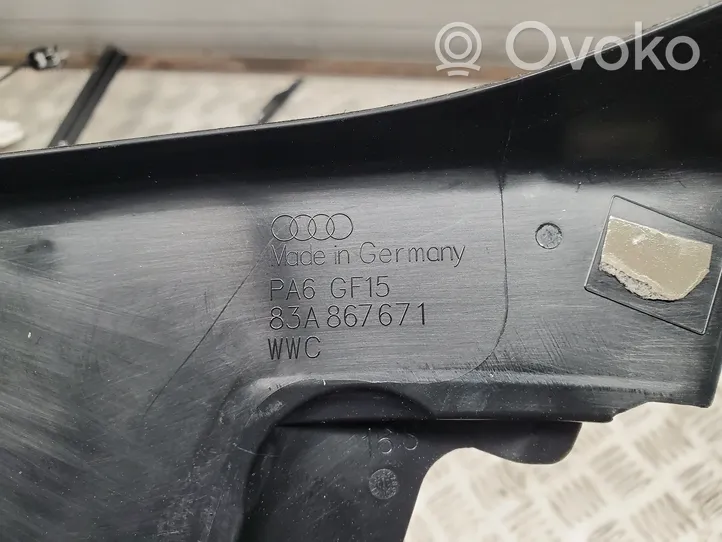 Audi Q3 F3 Rivestimento modanatura del vetro della portiera posteriore 83A867671