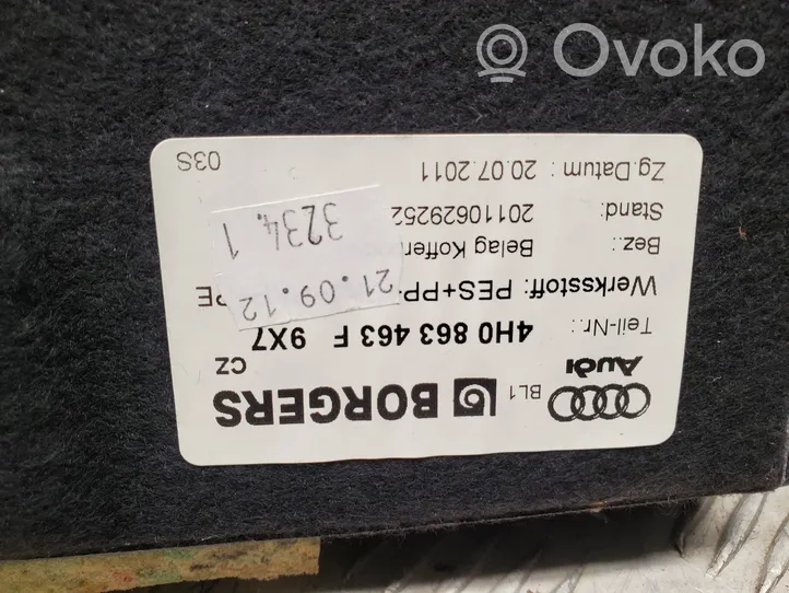 Audi A8 S8 D4 4H Tapis de coffre 4H0863463F
